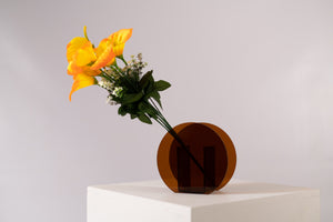 Nordic Circle Vase - Chocolate